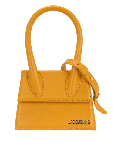 Le Chiquito Moyen, &pound;220, Handbags, Yellow, Leather, Front view